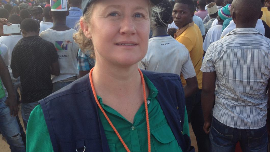 Judith Sargentini als hoofdwaarnemer tijdens de verkiezingen in Mozambique