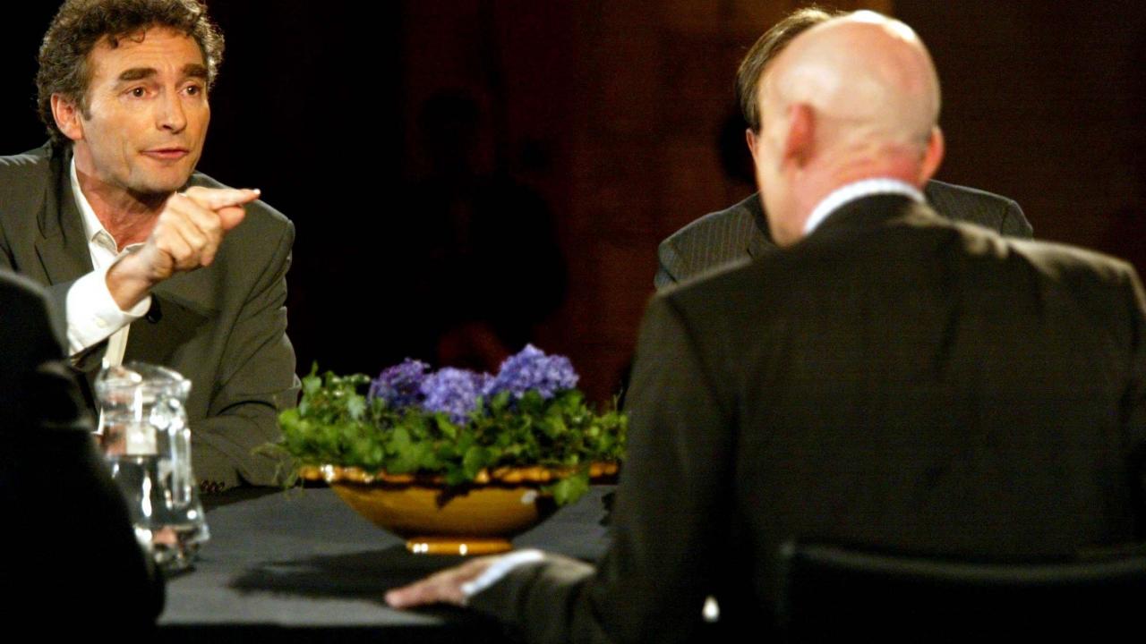 Paul Rosenmoller en Pim Fortuyn in debat